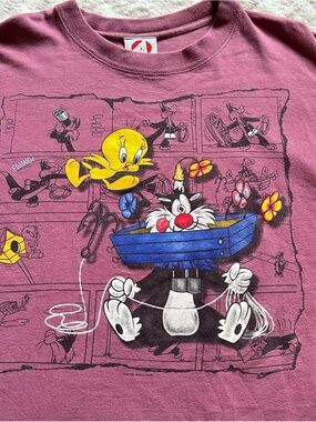 Vintage 1990s Looney Tunes Tweety & Sylvester Graphic Tee XL